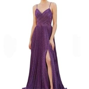 Like New! Cinderella Divine | Cj534 Long Pleated … - image 1